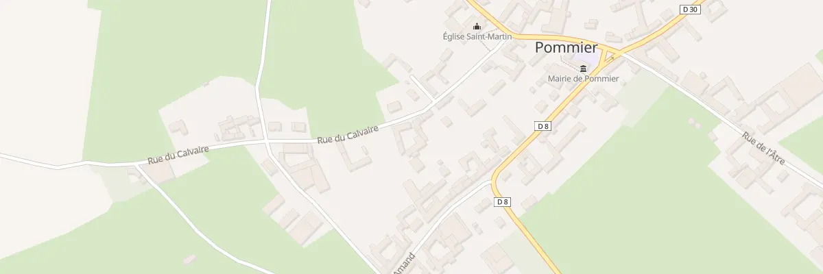 Plan du 13 Rue du Calvaire à Pommier