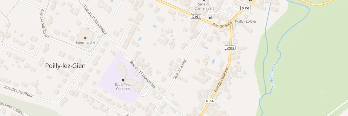 Plan du 5423 Rue du Huit Mai à Poilly-lez-Gien