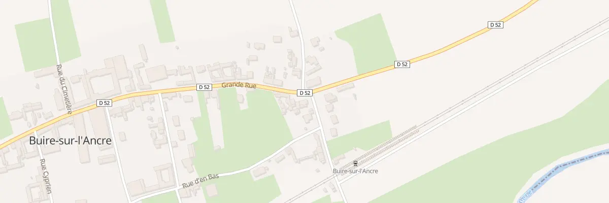 Plan du 1 Gr Grande Rue à Buire-sur-l’Ancre