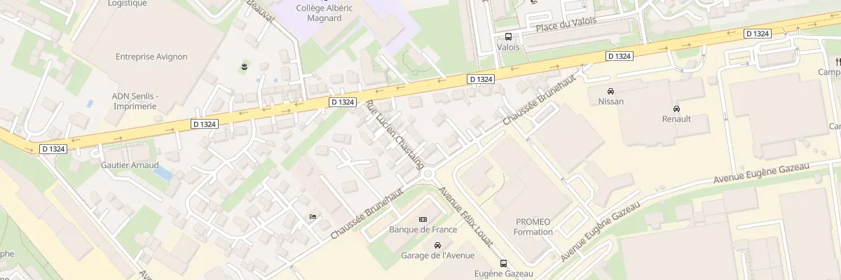 Plan du 9 Rue Lucien Chastaing à Senlis