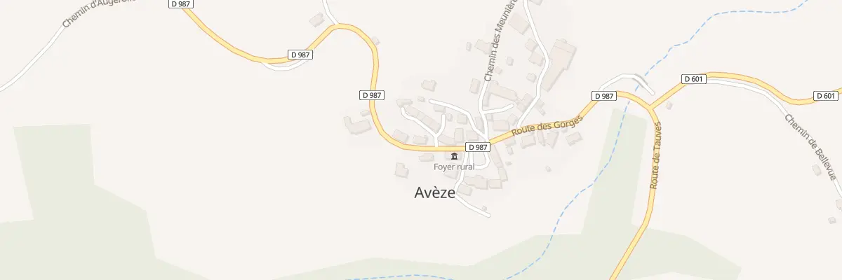 Plan du 5030 Aveze à Avèze