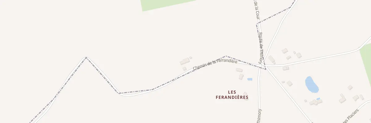 Plan du 5058 Les Tregedieres et Pres Ro à Thimory
