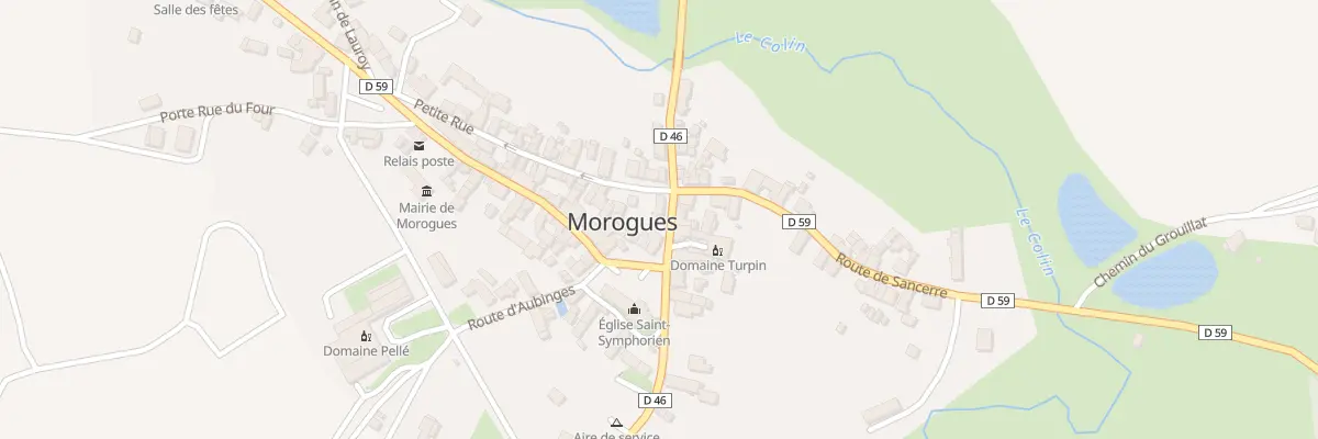 Plan du 1 Rte de la Borne à Morogues