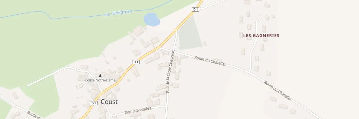 Plan du 3 Pl du Monument à Coust