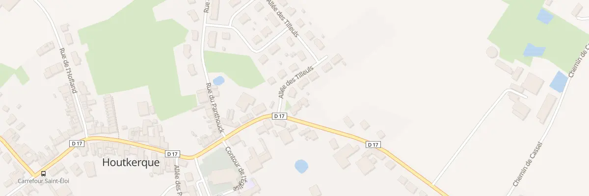 Plan du 2 All des Tilleuls à Houtkerque