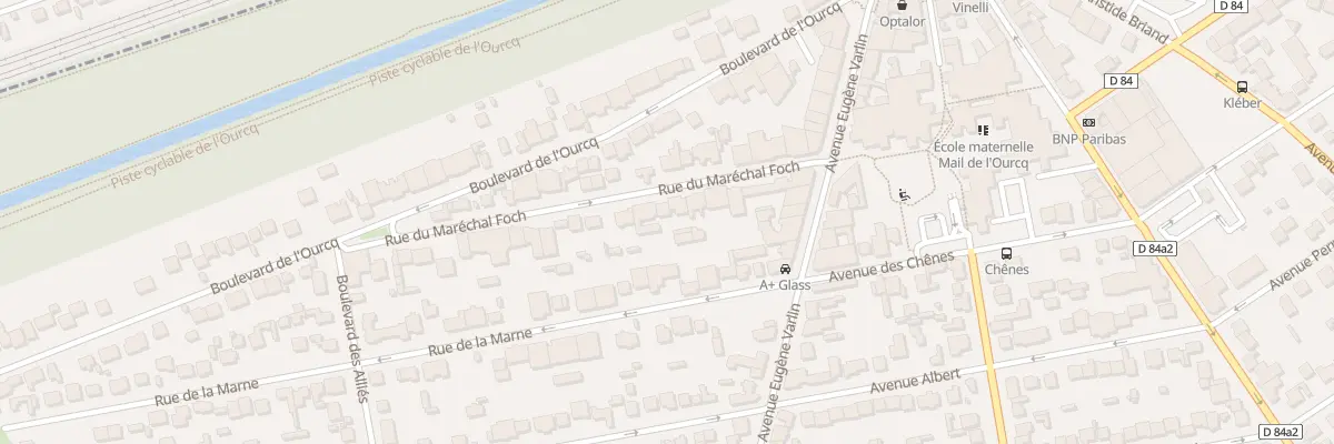 Plan du 13 Rue du Maréchal Foch à Villeparisis