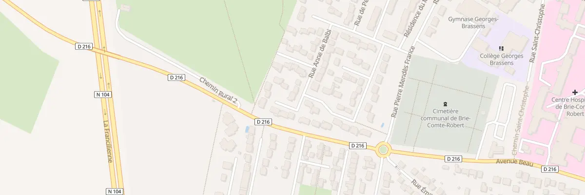 Plan du 16 Rue Anne de Balbi à Brie-Comte-Robert