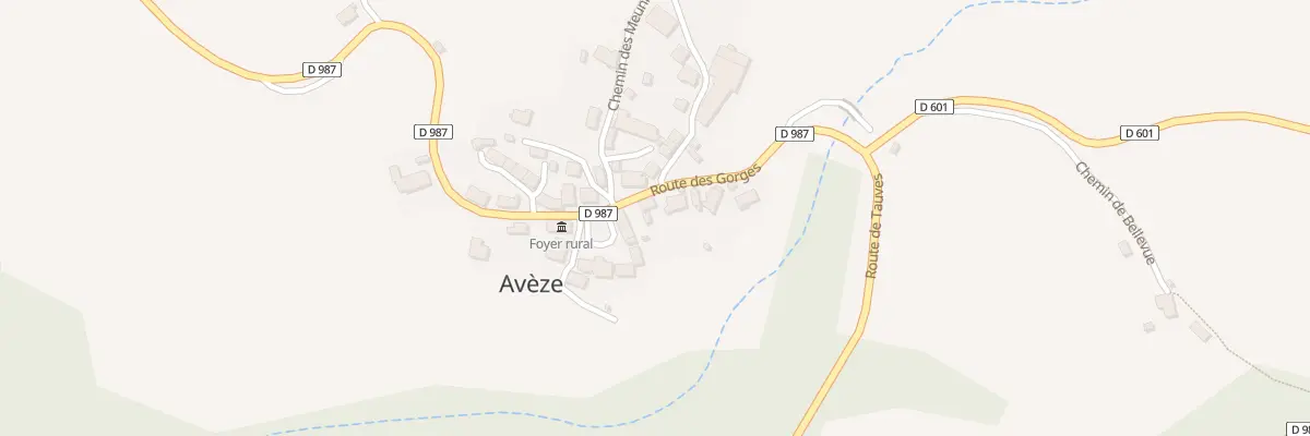 Plan du 5003 Aveze à Avèze