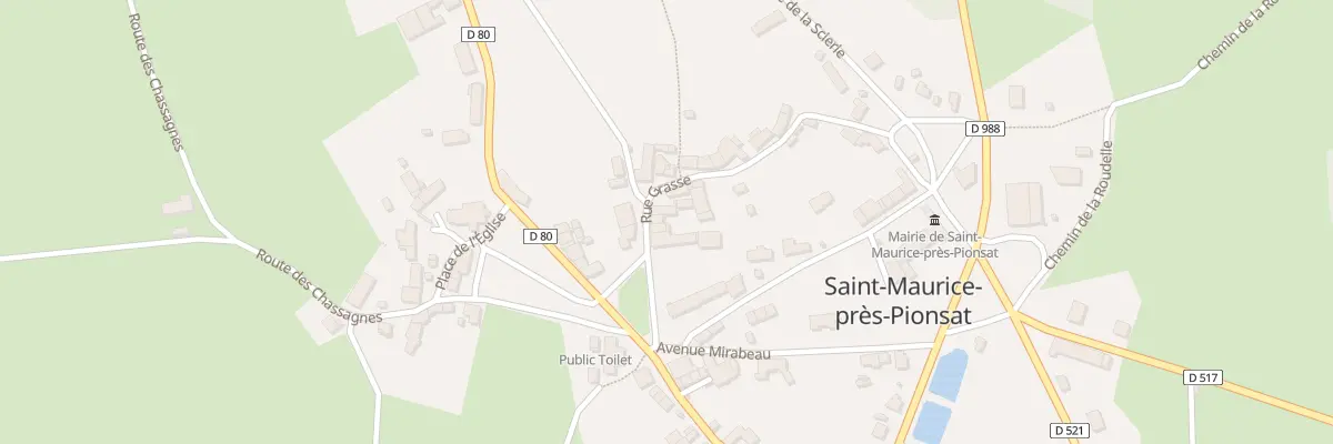 Plan du 5443 Le Bourg à Saint-Maurice-près-Pionsat