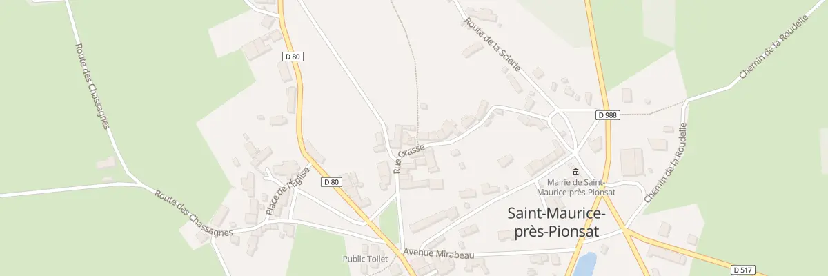 Plan du 5383 Le Bourg à Saint-Maurice-près-Pionsat