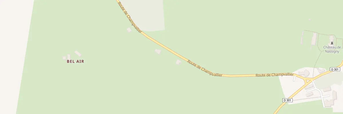 Plan du 1 Rte de Champvallier à Nassigny