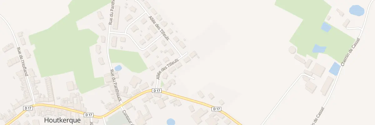 Plan du 8 All des Tilleuls à Houtkerque