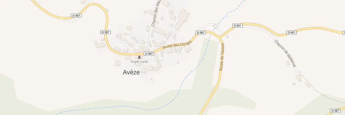 Plan du 5009 Aveze à Avèze
