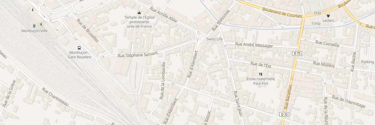 Plan du 20 Rue d’Alembert à Montluçon