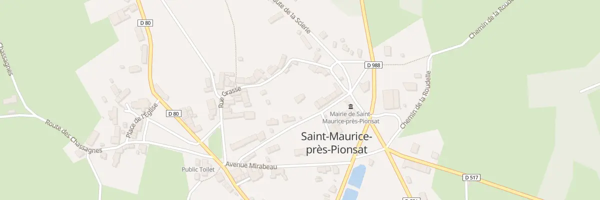 Plan du 5437 Le Bourg à Saint-Maurice-près-Pionsat