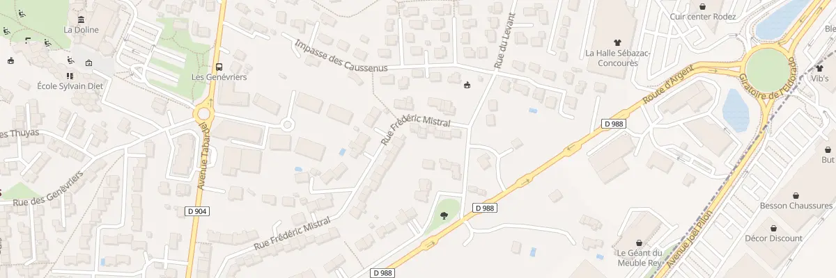 Plan du 54 Rue Frédéric Mistral à Sébazac-Concourès