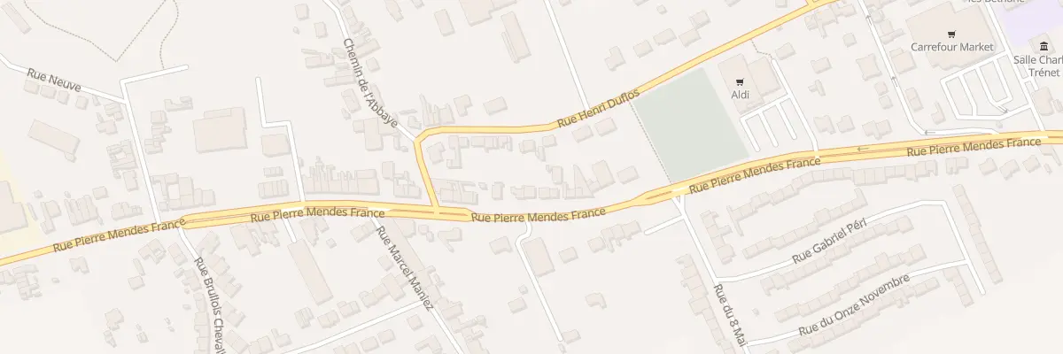 Plan du 77 Rue Pierre Mendes France à Vendin-lès-Béthune