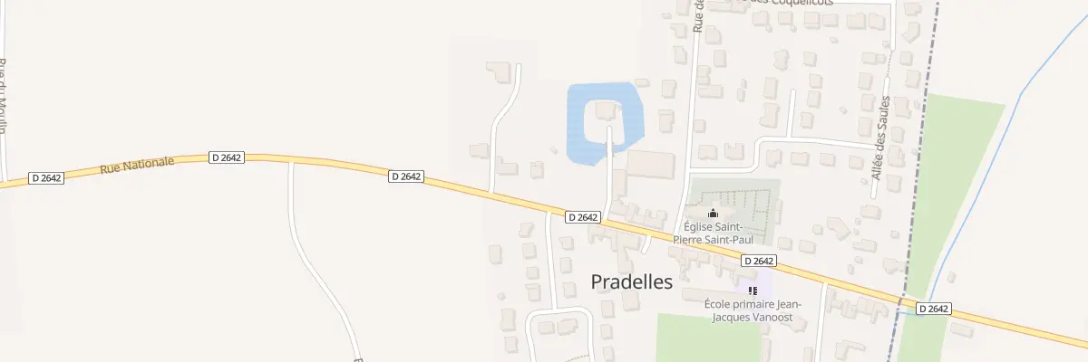Plan du 537 Rue Nationale à Pradelles