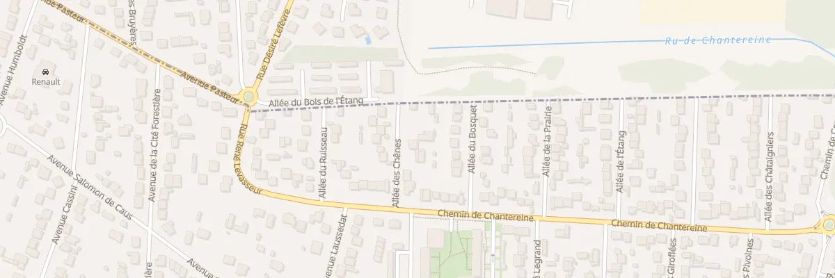 Plan du 12 All des Chênes à Chelles