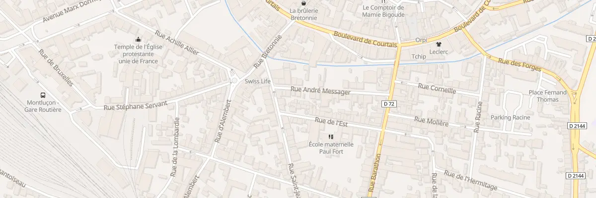Plan du 23 Rue André Messager à Montluçon