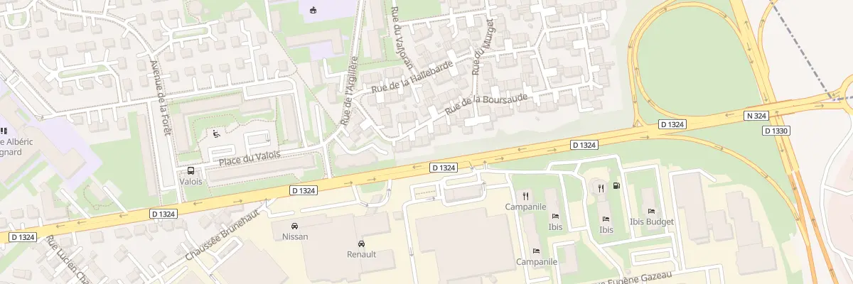 Plan du 12 Rue de la Boursaude à Senlis