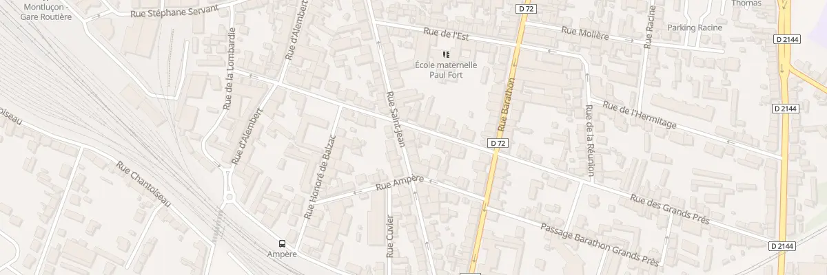Plan du 22 Rue des Grands Prés à Montluçon