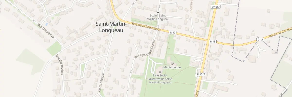 Plan du 3 Rue Hyacinthe Clozier à Saint-Martin-Longueau