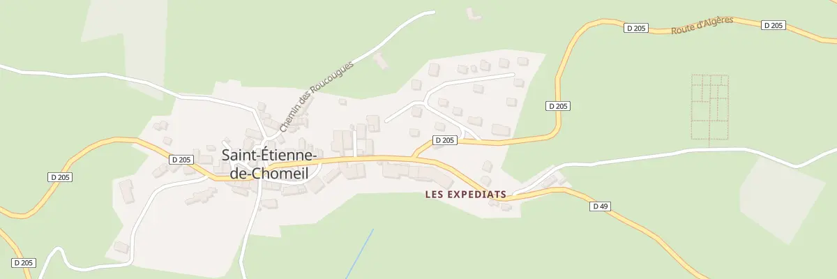 Plan du 1 Rte d’Algères à Saint-Étienne-de-Chomeil