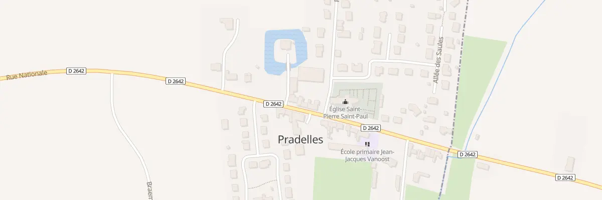 Plan du 627 Rue Nationale à Pradelles