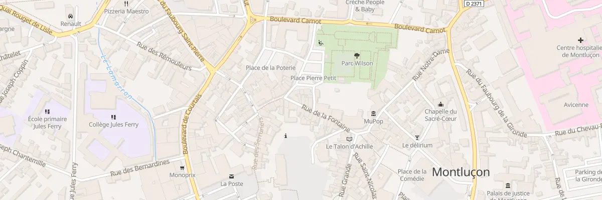 Plan du 16 Rue de la Fontaine à Montluçon