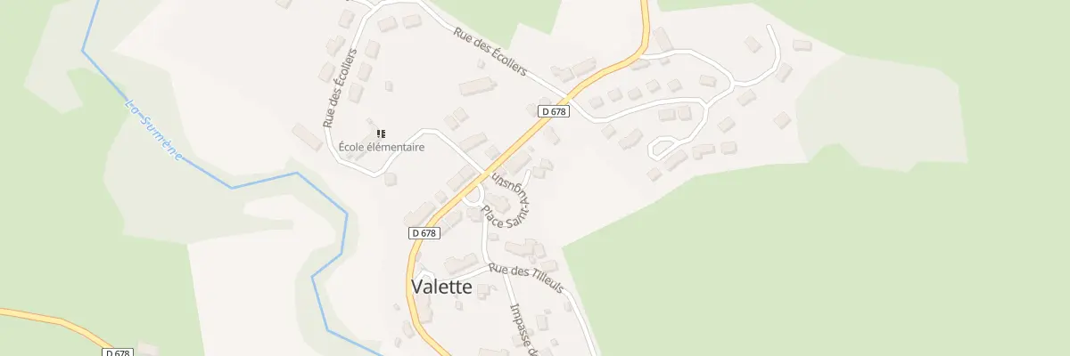 Plan du Bourg à Valette