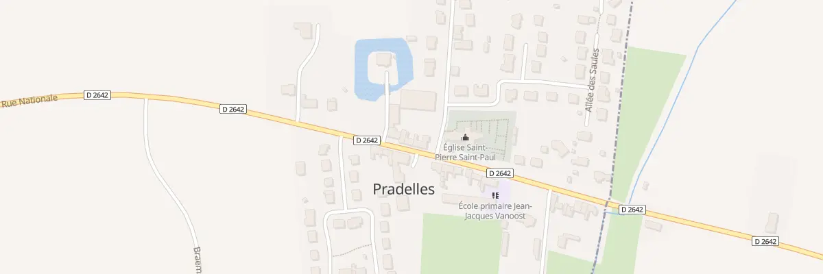 Plan du 633 Rue Nationale à Pradelles