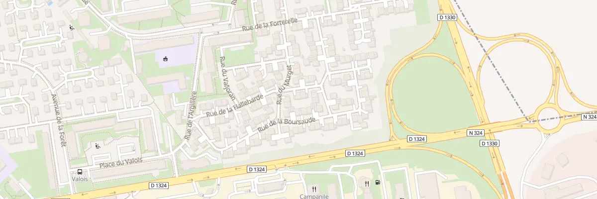 Plan du 24 Rue de la Hallebarde à Senlis