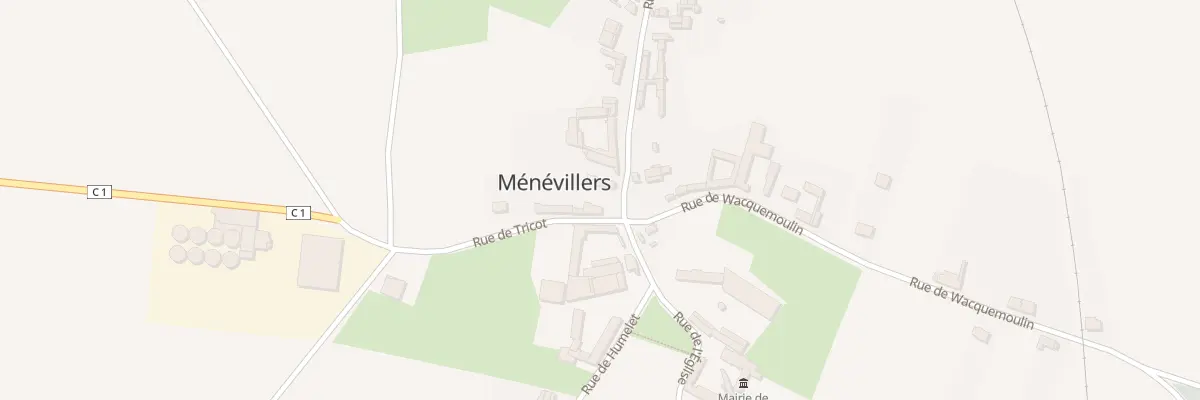 Plan du 1B Rue de Méry à Ménévillers