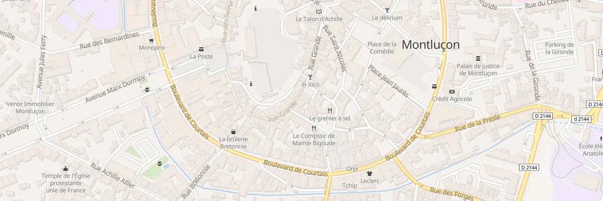 Plan du 33 Rue Grande à Montluçon