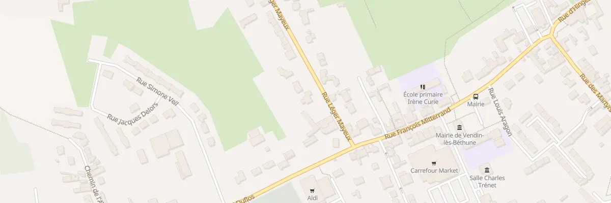 Plan du 91 Rue Leger Mayeux à Vendin-lès-Béthune
