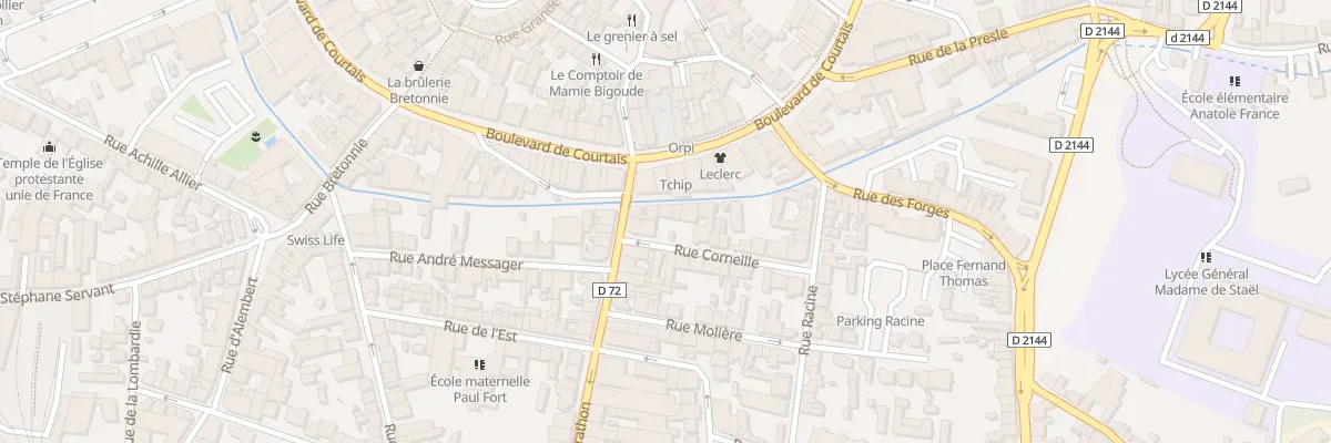 Plan du 3 Rue Corneille à Montluçon