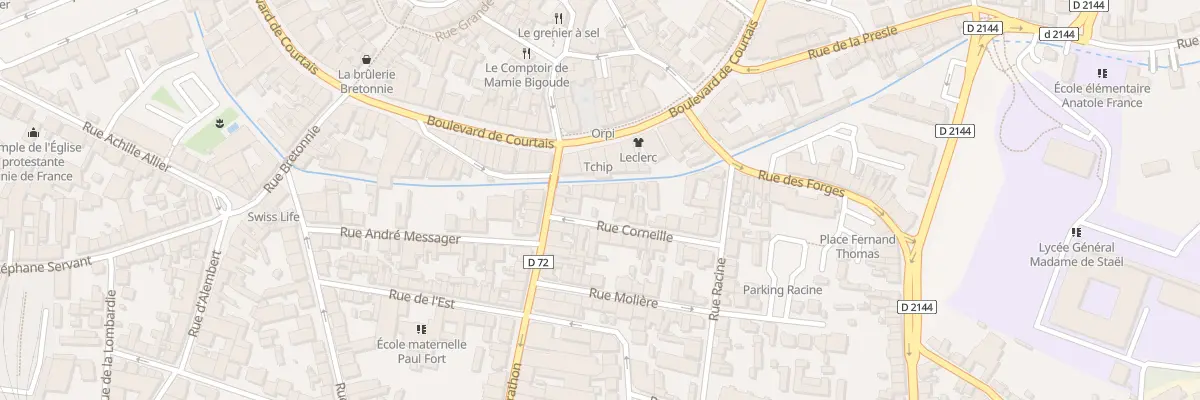 Plan du 5 Rue Corneille à Montluçon