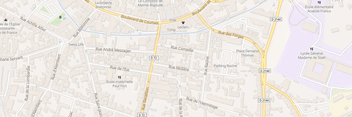 Plan du 10 Rue Corneille à Montluçon