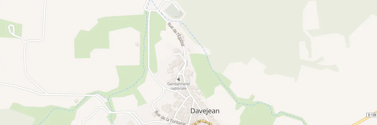 Plan du 1 Pl de l’Eglise à Davejean