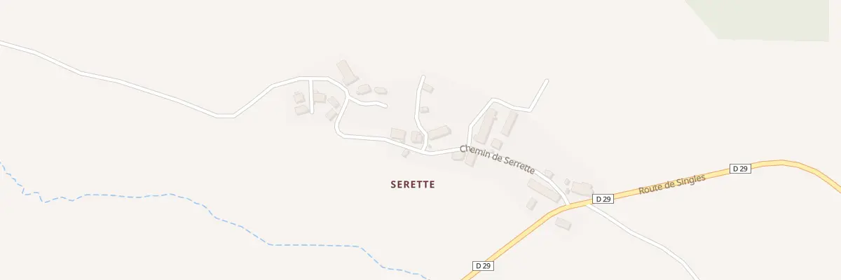 Plan du 5443B Serrette à Tauves