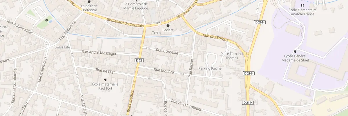 Plan du 16 Rue Corneille à Montluçon