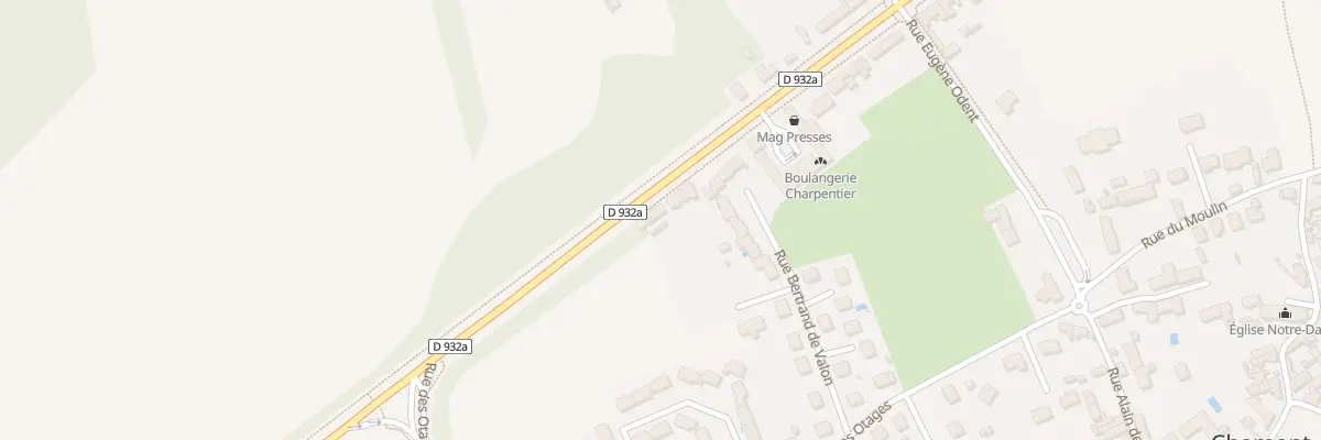 Plan du 21 Rte de Compiegne à Chamant