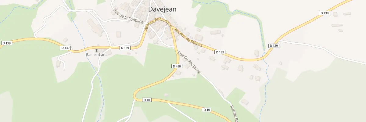 Plan de la Rue du Roc Jaune à Davejean