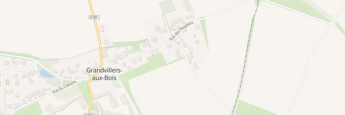 Plan du 1 Rue du Chemin Blanc à Grandvillers-aux-Bois