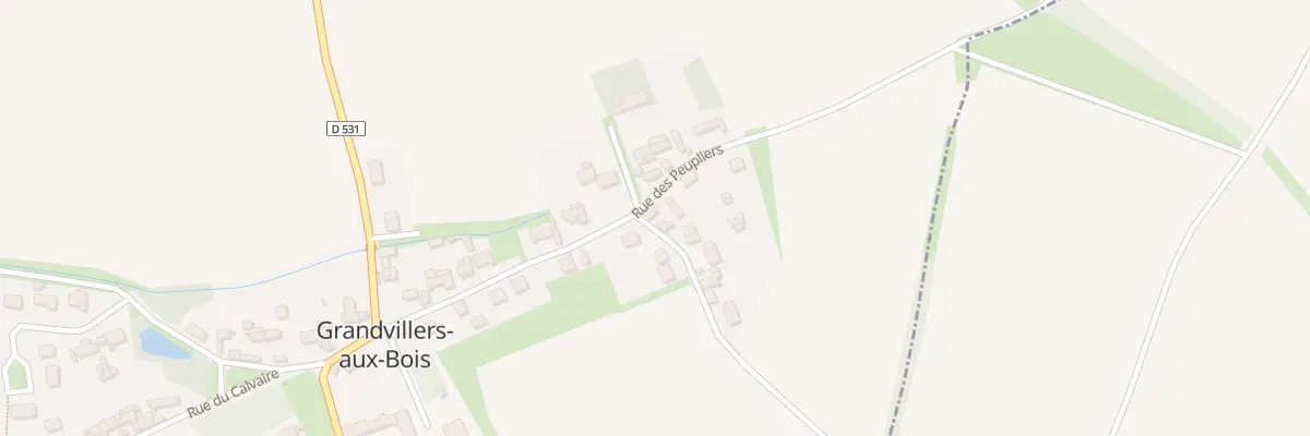 Plan du 2 Rue du Chemin Blanc à Grandvillers-aux-Bois