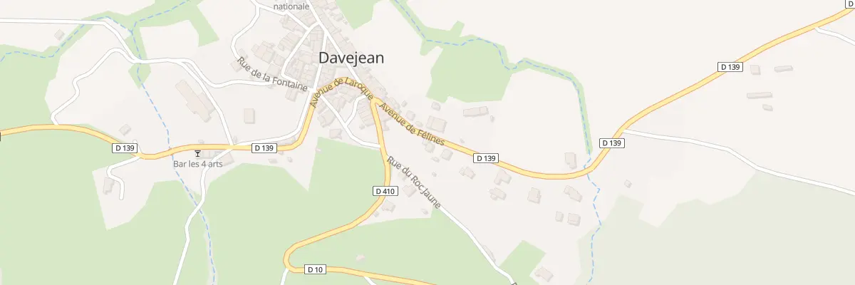 Plan du 6 Av de Félines à Davejean
