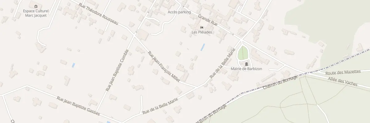 Plan du 8 Rue Jean Francois Millet à Barbizon