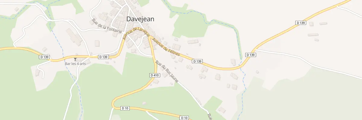 Plan du 8 Av de Félines à Davejean