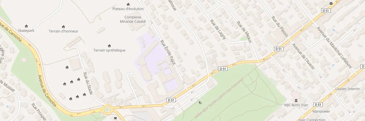 Plan du 8 Rue Emile Pajot à Pontault-Combault